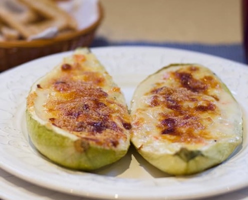 calabacines rellenos de salmón