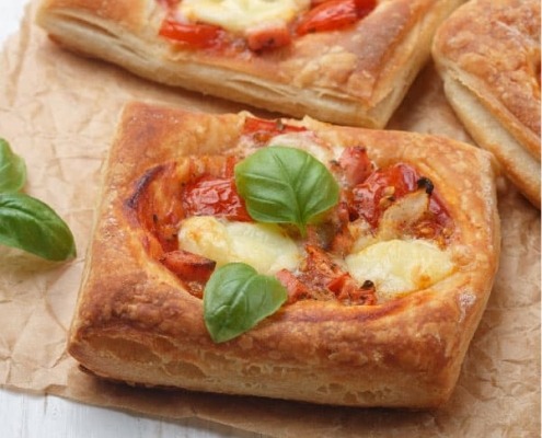 tartaletas de verduras gratinadas