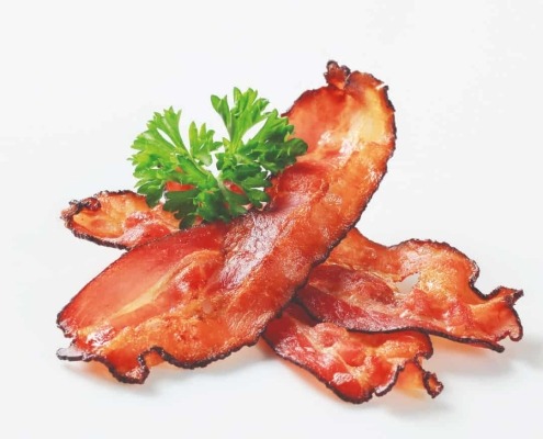 bacon crujiente con microondas