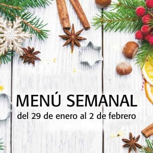 Menu semanal 29 enero a 2 febrero