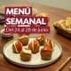 Menú semanal del 24 al 28 de junio