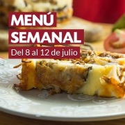 Menú semanal del 8 al 12 de julio