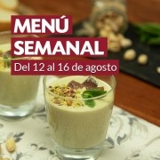 Menú semanal del 12 al 16 de agosto