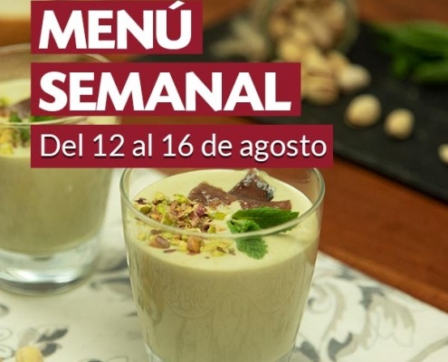 Menú semanal del 12 al 16 de agosto