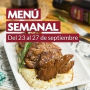 Menú semanal del 23 al 27 de septiembre