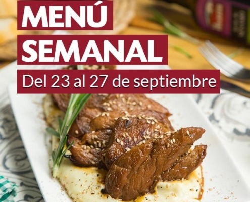 Menú semanal del 23 al 27 de septiembre