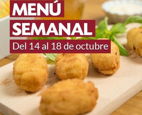 Menú semanal del 14 al 18 de octubre