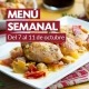 Menú semanal del 7 al 11 de octubre