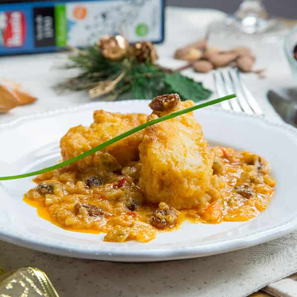 bacalao pasas piñones 