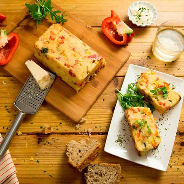 pastel de patatas y verdura