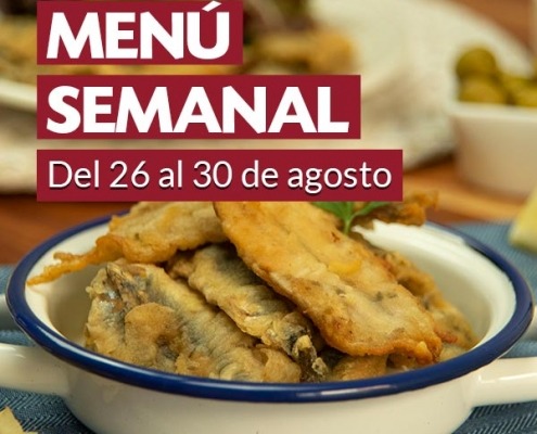 Menú semanal del 26 al 30 de agosto