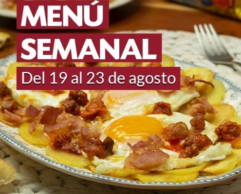 Menú semanal del 19 al 23 de agosto