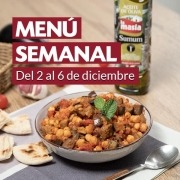 Menú semanal del 2 al 6 de diciembre