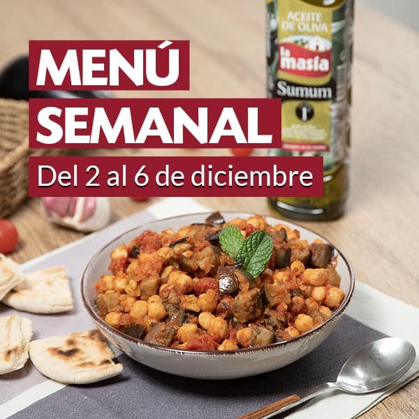 Menú semanal del 2 al 6 de diciembre