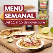 Menú semanal del 11 al 15 de noviembre