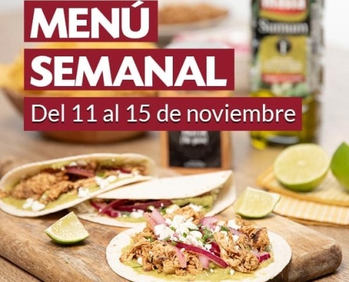 Menú semanal del 11 al 15 de noviembre