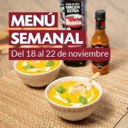 Menú semanal del 18 al 22 de noviembre