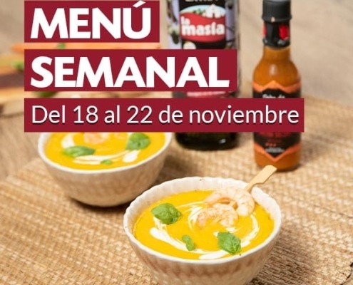 Menú semanal del 18 al 22 de noviembre