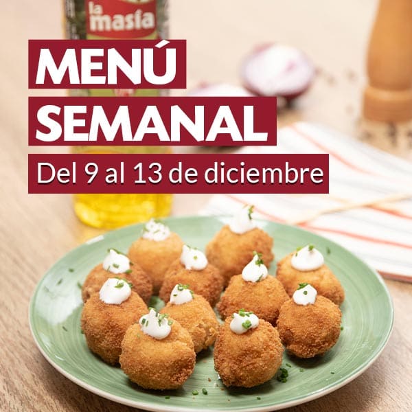 Menú semanal del 9 al 16 de diciembre