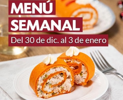 Menú semanal del 30 de diciembre al 3 de enero