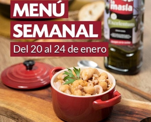 Menú semanal del 20 al 24 de enero