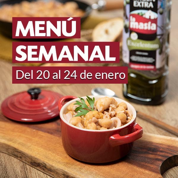 Menú semanal del 20 al 24 de enero