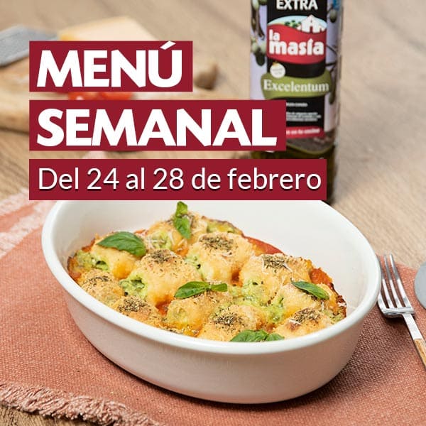 Menú semanal del 24 al 28 de febrero